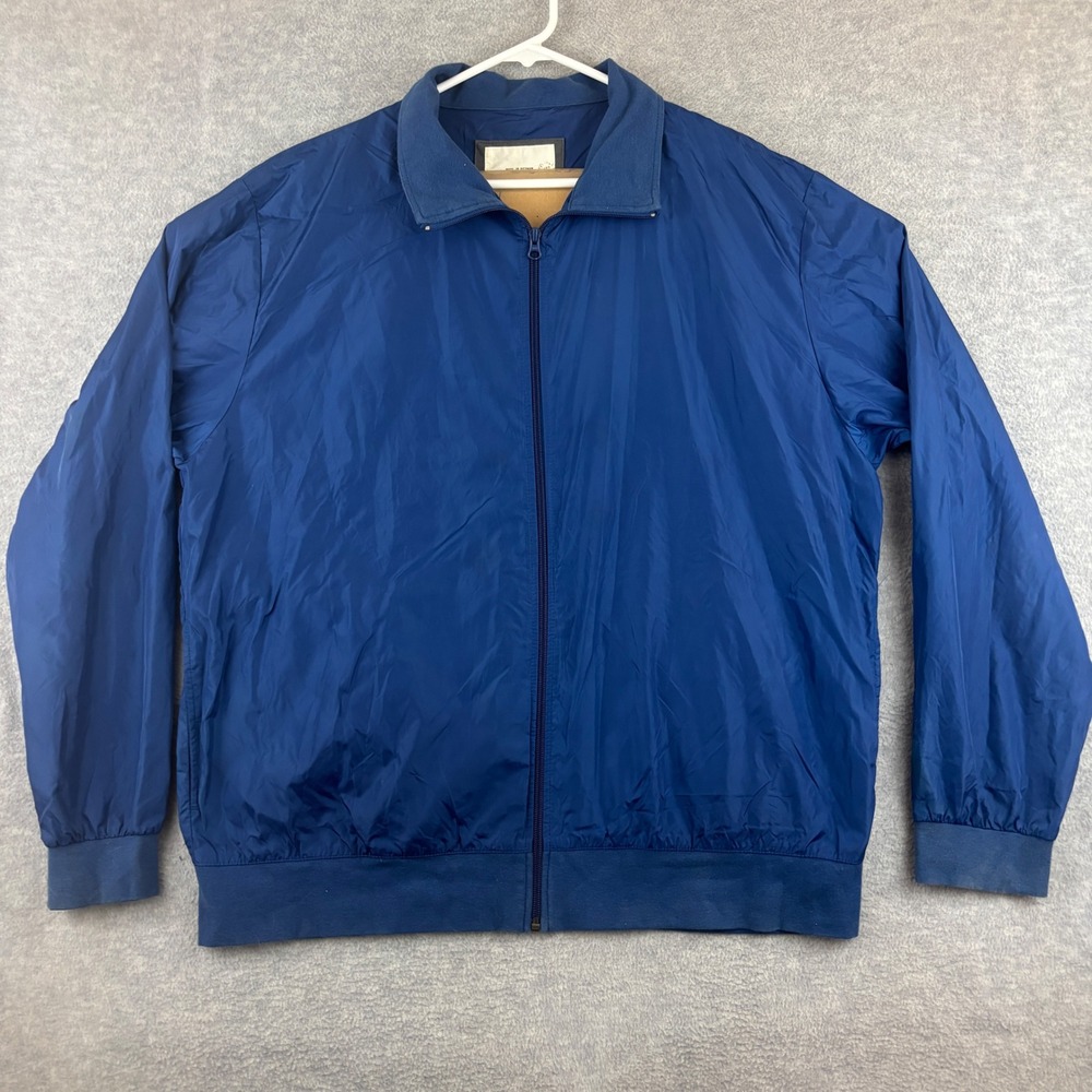 Old Navy Windbreaker Jacket Mens XL Blue Full Zip Lightweight‎ Ribbed Trim